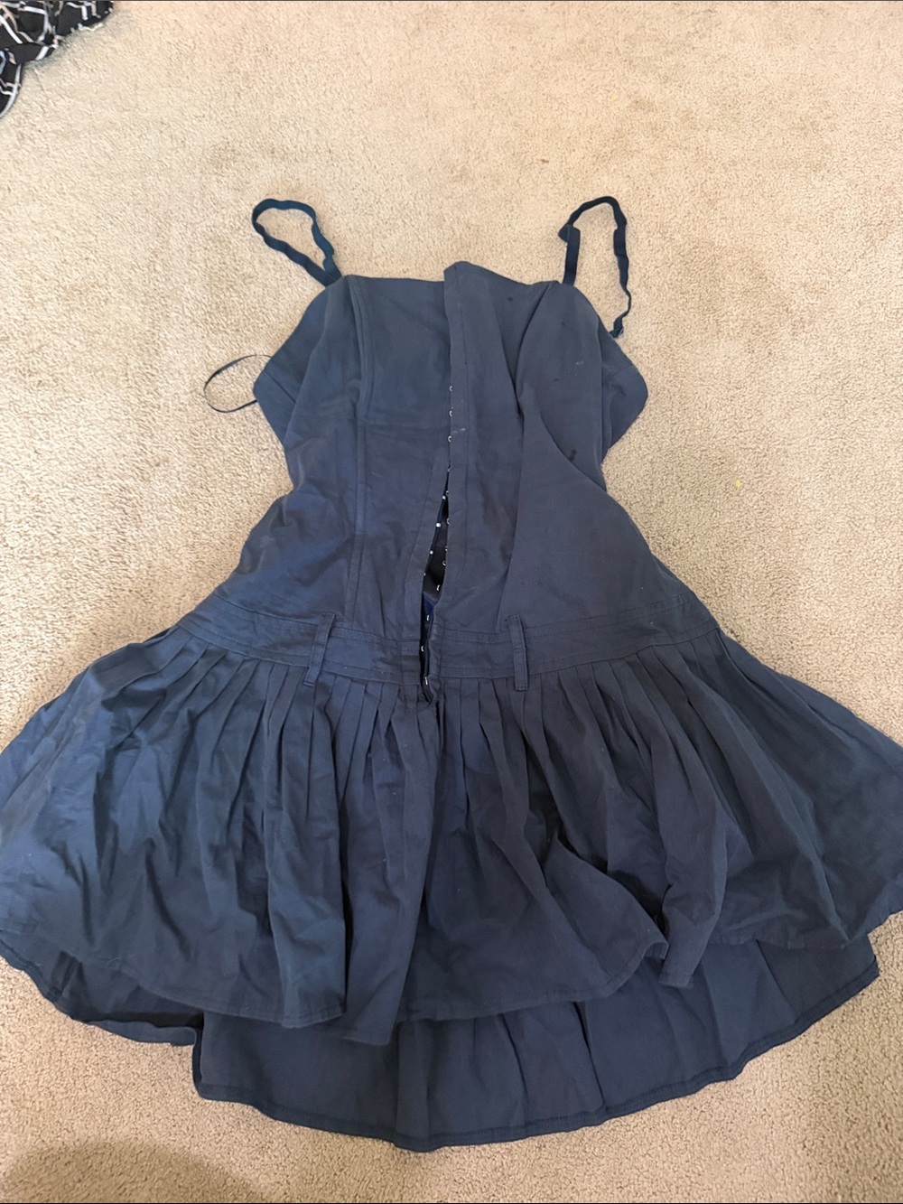 Lioness Navy Blue Mini Corset Pleated Dress - Picture 3 of 4